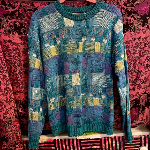 COLORFUL VINTAGE SWEATER - Picture 1 of 5